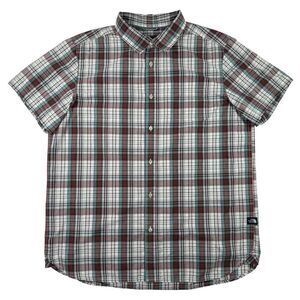 The North Face Hammets Mens XL Red And White Plaid Button Up Short Sleeve Shirt